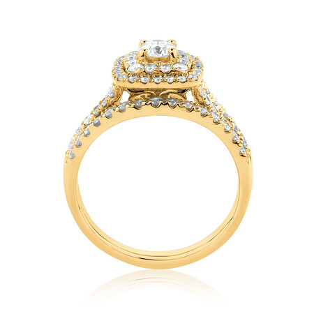 Bridal Set with 1.18 Carat TW of Diamonds in 14kt Yellow Gold Bridal Set with 1.18 Carat TW of Diamonds in 14kt Yellow Gold