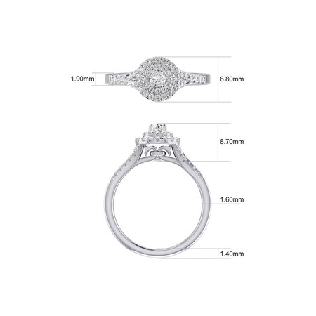 Bridal Set With 0.60 Carat TW of Diamonds In 10ct White Gold Bridal Set With 0.60 Carat TW of Diamonds In 10ct White Gold