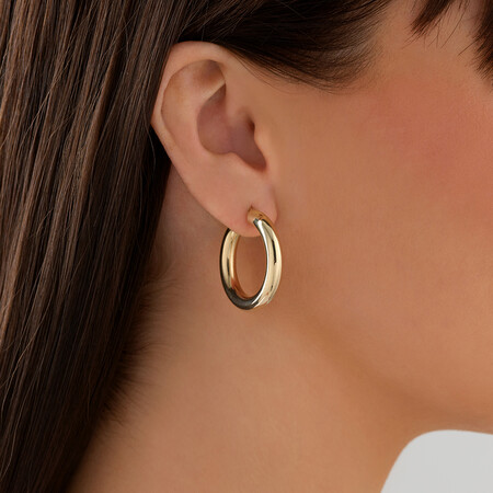 20mm Hoop Earrings in 10kt Yellow Gold 20mm Hoop Earrings in 10kt Yellow Gold