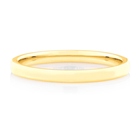 Flat Bevelled Wedding Band in 10ct Yellow Gold Flat Bevelled Wedding Band in 10ct Yellow Gold