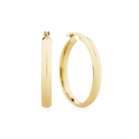 25mm Hoop Earrings In 10kt Yellow Gold 25mm Hoop Earrings In 10kt Yellow Gold