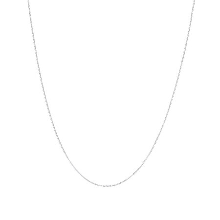 50cm Box Chain In Sterling Silver 50cm Box Chain In Sterling Silver