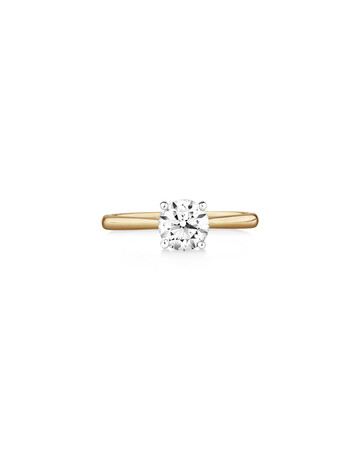 Evermore Certified Solitaire Engagement Ring with 1 Carat TW Diamond in 14ct Yellow & White Gold Evermore Certified Solitaire Engagement Ring with 1 Carat TW Diamond in 14ct Yellow & White Gold