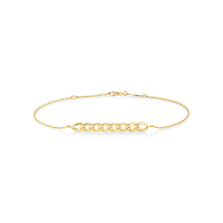 19cm (7.5") Curb Bar Bracelet in 10kt Yellow Gold 19cm (7.5") Curb Bar Bracelet in 10kt Yellow Gold
