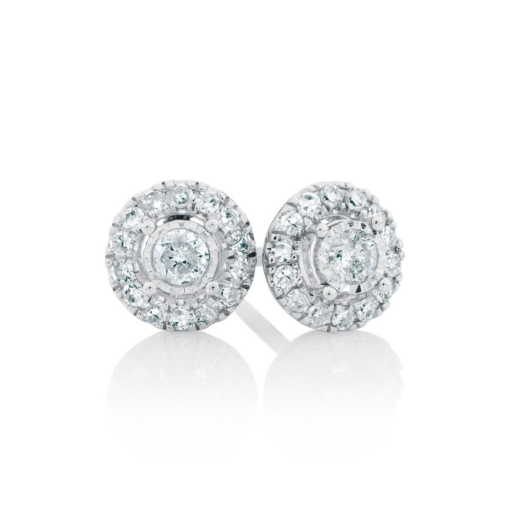 Michael hill white gold diamond earrings Clearance