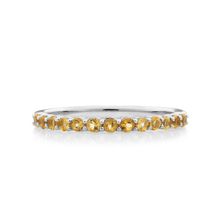 Stacker Ring with Citrine in Sterling Silver Stacker Ring with Citrine in Sterling Silver