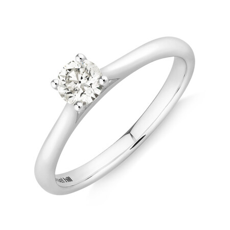 Evermore Solitaire Engagement Ring with a 0.34 Carat TW Diamond in 14kt White Gold