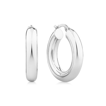 15mm Hoop Earrings in Sterling Silver 15mm Hoop Earrings in Sterling Silver