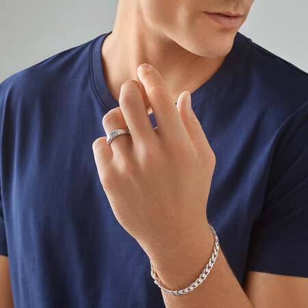 21cm (8.5") 2mm-2.5mm Width Curb Bracelet in Sterling Silver 21cm (8.5") 2mm-2.5mm Width Curb Bracelet in Sterling Silver