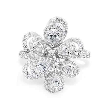 Flower Ring with 1 Carat TW of Diamonds in 10kt Rose Gold Flower Ring with 1 Carat TW of Diamonds in 10kt Rose Gold