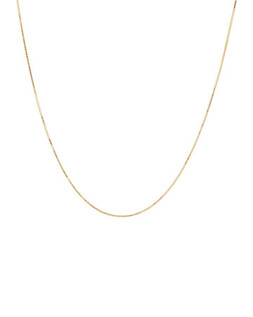 45cm (18") Diamond Cut Box Chain in 14ct Yellow Gold 45cm (18") Diamond Cut Box Chain in 14ct Yellow Gold