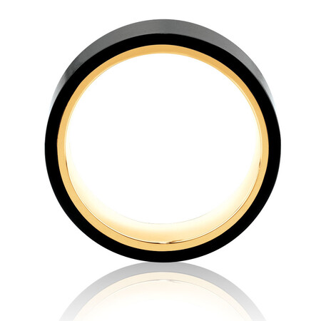 Ring in Black Titanium & 10ct Yellow Gold Ring in Black Titanium & 10ct Yellow Gold