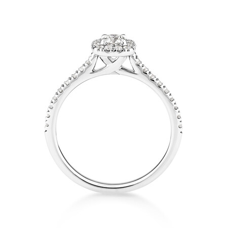 Engagement Ring with 1/2 Carat TW of Diamonds in 14ct White Gold Engagement Ring with 1/2 Carat TW of Diamonds in 14ct White Gold
