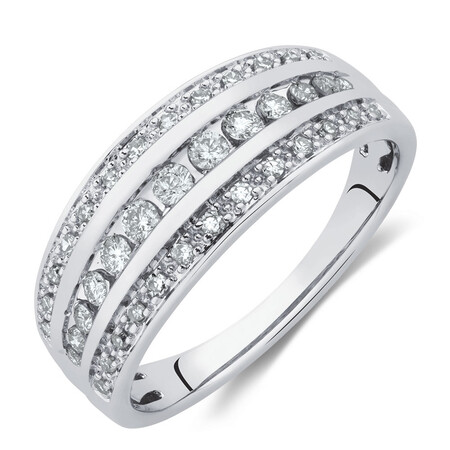 Ring with 0.34 Carat TW of Diamonds in 10ct White Gold Ring with 0.34 Carat TW of Diamonds in 10ct White Gold