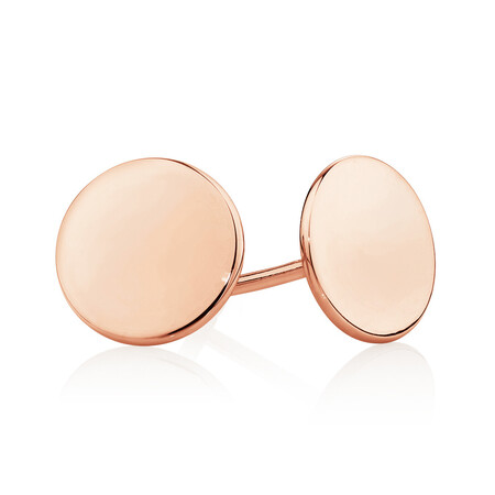6mm Circle Stud Earrings in 10kt Rose Gold 6mm Circle Stud Earrings in 10kt Rose Gold