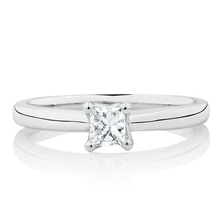 Whitefire Solitaire Engagement Ring with A 0.34 Carat TW Diamond in 18ct White & 22ct Yellow Gold Whitefire Solitaire Engagement Ring with A 0.34 Carat TW Diamond in 18ct White & 22ct Yellow Gold