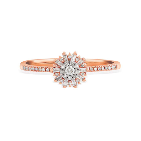 Promise Ring with 0.15 Carat TW of Diamonds in 10ct Rose Gold Promise Ring with 0.15 Carat TW of Diamonds in 10ct Rose Gold