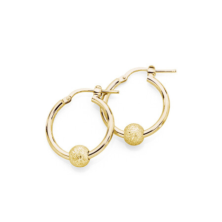 Stardust Ball Hoop Earrings in 10ct Yellow Gold Stardust Ball Hoop Earrings in 10ct Yellow Gold