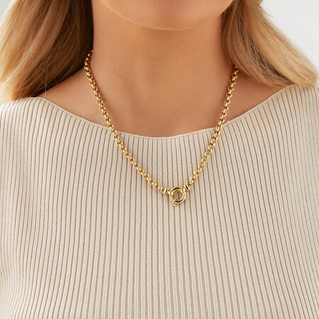 45cm (18") 5mm-5.5mm Width Hollow Belcher Chain in 10kt Yellow Gold 45cm (18") 5mm-5.5mm Width Hollow Belcher Chain in 10kt Yellow Gold