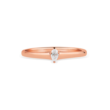 Promise Ring with Diamond in 10kt Rose Gold Promise Ring with Diamond in 10kt Rose Gold