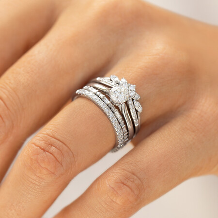 Wedding Band with 0.34 Carat TW of Diamonds in 14kt White Gold Wedding Band with 0.34 Carat TW of Diamonds in 14kt White Gold