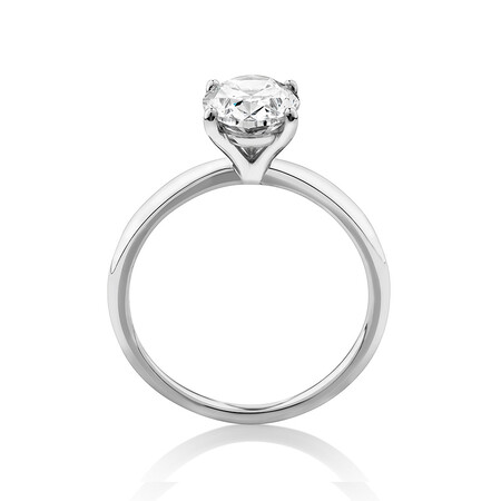 2 Carat Oval Laboratory-Created Diamond Ring in14ct White Gold 2 Carat Oval Laboratory-Created Diamond Ring in14ct White Gold