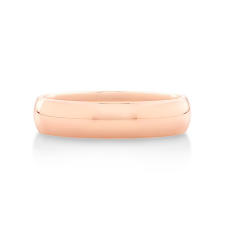 5mm High Domed Wedding Band in 10kt Rose Gold 5mm High Domed Wedding Band in 10kt Rose Gold
