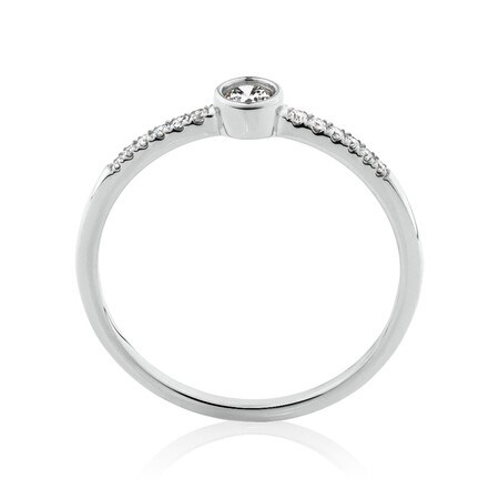 Promise Ring with 0.16 Carat TW of Diamonds in 10kt White Gold Promise Ring with 0.16 Carat TW of Diamonds in 10kt White Gold
