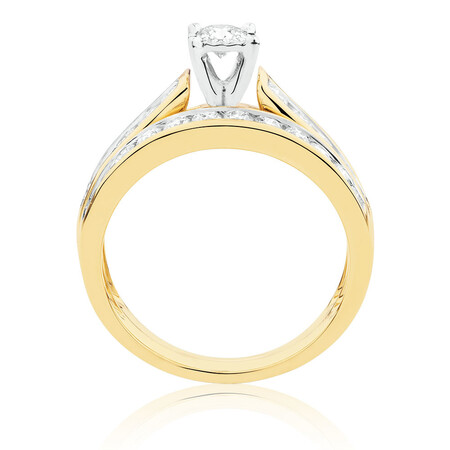 Bridal Set with 1 Carat TW of Diamonds in 14kt Yellow/White Gold Bridal Set with 1 Carat TW of Diamonds in 14kt Yellow/White Gold