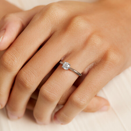 Southern Star Solitaire Engagement Ring with a 1/2 Carat TW Diamond in 14ct White Gold Southern Star Solitaire Engagement Ring with a 1/2 Carat TW Diamond in 14ct White Gold