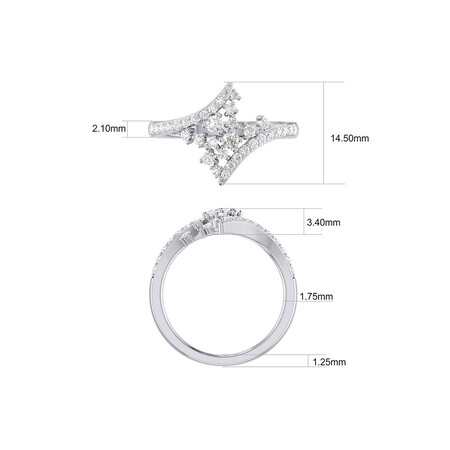 Scatter Ring with 0.50 Carat TW of Diamonds in 10ct White Gold Scatter Ring with 0.50 Carat TW of Diamonds in 10ct White Gold