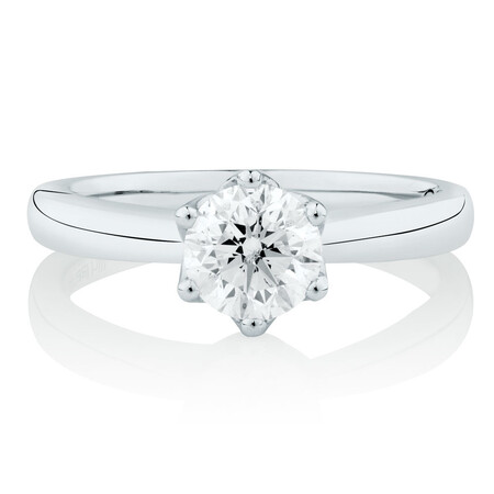 Whitefire Solitaire Engagement Ring with a 1 Carat TW Diamond in 18ct White & 22ct Yellow Gold Whitefire Solitaire Engagement Ring with a 1 Carat TW Diamond in 18ct White & 22ct Yellow Gold