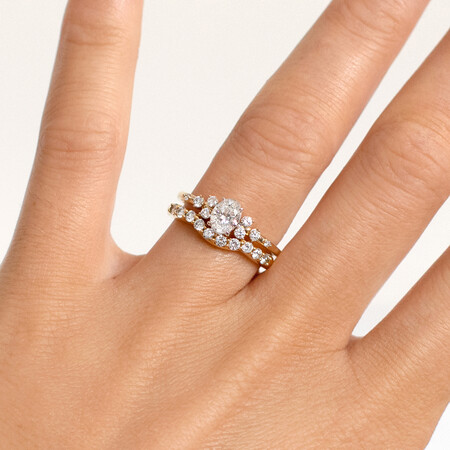 Oval Scatter Ring with 0.63 Carat TW of Diamonds in 14kt Yellow & White Gold Oval Scatter Ring with 0.63 Carat TW of Diamonds in 14kt Yellow & White Gold