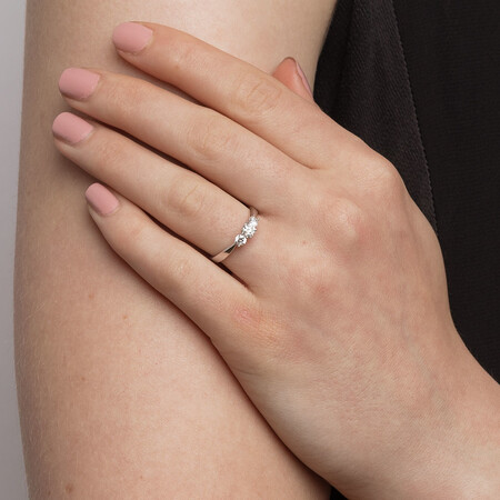 Engagement Ring with 1/2 Carat TW of Diamonds in 10kt White Gold Engagement Ring with 1/2 Carat TW of Diamonds in 10kt White Gold