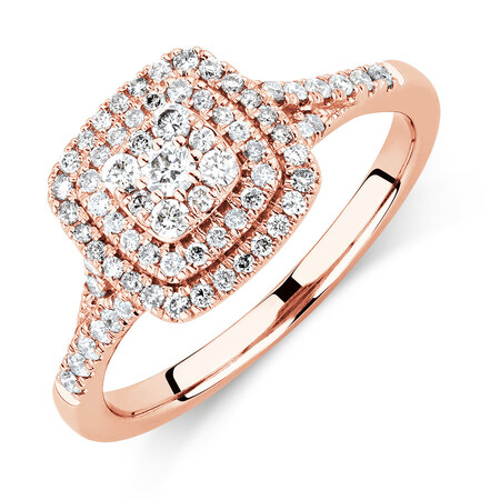 Engagement Ring with 1/2 Carat TW of Diamonds in 10ct Rose Gold Engagement Ring with 1/2 Carat TW of Diamonds in 10ct Rose Gold