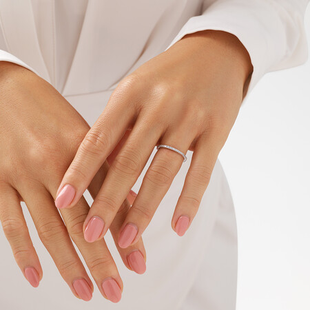 Wedding Band with 1/5 Carat TW of Diamonds in 14kt White Gold Wedding Band with 1/5 Carat TW of Diamonds in 14kt White Gold