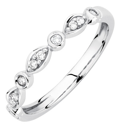 Wedding Band with Diamonds in 10kt White Gold Wedding Band with Diamonds in 10kt White Gold
