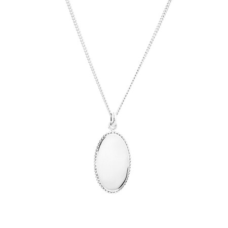 Oval Pendant in Sterling Silver Oval Pendant in Sterling Silver