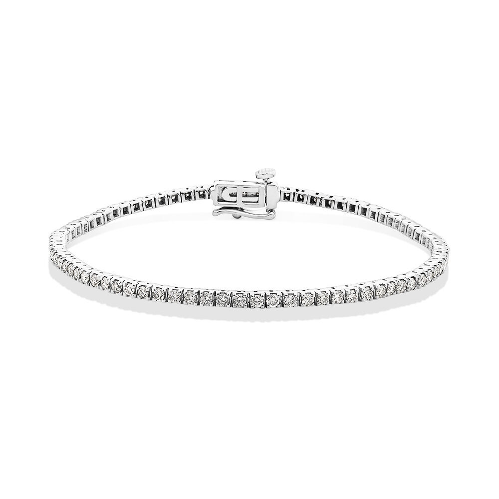 Tennis Bracelet with 2 Carat TW of Diamonds in 10ct White Gold