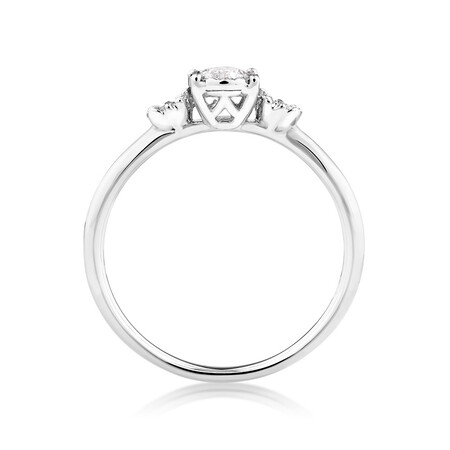 Evermore Three Stone Engagement Ring with 0.33 Carat TW of Diamonds in White Gold Evermore Three Stone Engagement Ring with 0.33 Carat TW of Diamonds in White Gold