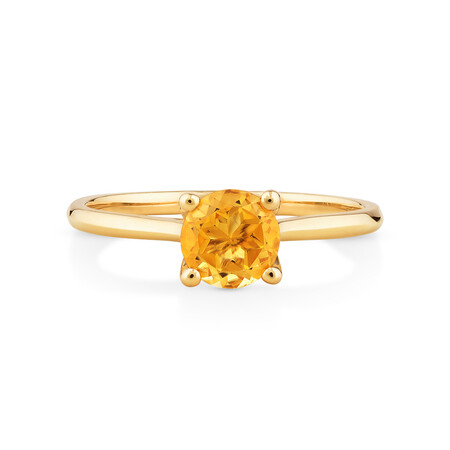 Ring with Citrine in 10kt Yellow Gold Ring with Citrine in 10kt Yellow Gold