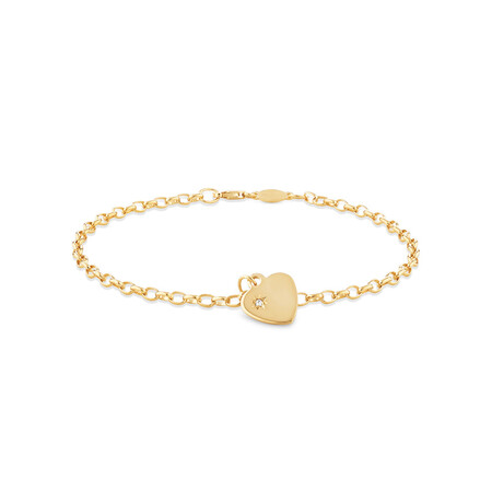19cm (7.5") Diamond Set Belcher Bracelet in 10kt Yellow Gold 19cm (7.5") Diamond Set Belcher Bracelet in 10kt Yellow Gold