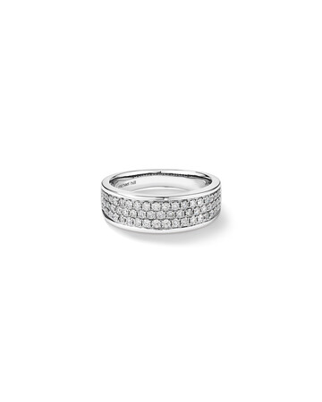 Men's Pave Ring with 0.87 Carat TW of Diamonds in 10kt White Gold Men's Pave Ring with 0.87 Carat TW of Diamonds in 10kt White Gold