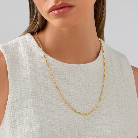60cm (24") Oval Belcher Chain in 10kt Yellow Gold 60cm (24") Oval Belcher Chain in 10kt Yellow Gold