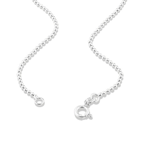 60cm (24") 1.5mm-2mm Width Ball Chain in Sterling Silver 60cm (24") 1.5mm-2mm Width Ball Chain in Sterling Silver