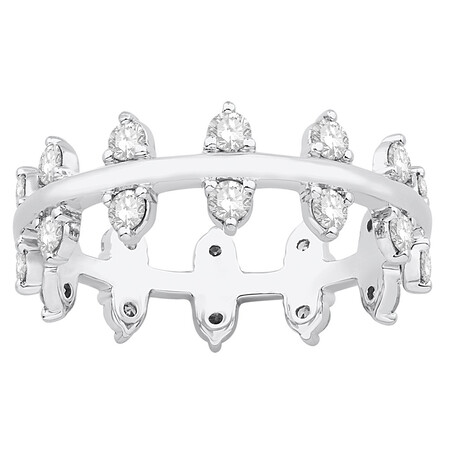 Zipper Ring with 0.82 Carat TW of Diamonds in Sterling Silver Zipper Ring with 0.82 Carat TW of Diamonds in Sterling Silver