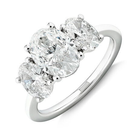 Sir Michael Hill Designer Three Stone Engagement Ring with 3.44 Carat TW of Diamonds in 18kt White Gold Sir Michael Hill Designer Three Stone Engagement Ring with 3.44 Carat TW of Diamonds in 18kt White Gold