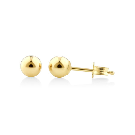 4mm Ball Stud Earrings in 10kt Yellow Gold 4mm Ball Stud Earrings in 10kt Yellow Gold