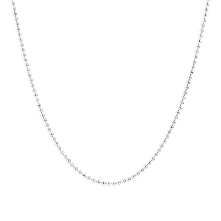 60cm (24") 1.5mm-2mm Width Ball Chain in Sterling Silver 60cm (24") 1.5mm-2mm Width Ball Chain in Sterling Silver