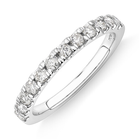 Wedding Band with 1/2 Carat TW of Diamonds in 14kt White Gold Wedding Band with 1/2 Carat TW of Diamonds in 14kt White Gold